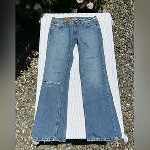 Vintage Straight Leg Jeans Bartack Sz 29